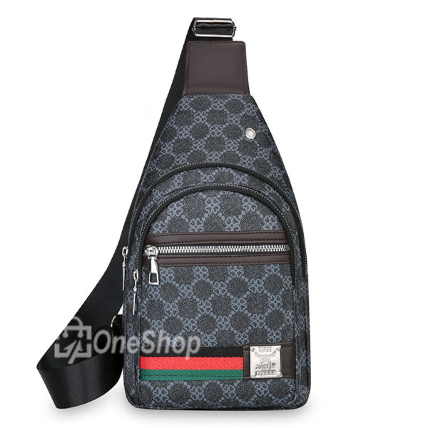 2025 Summer new contrast color PU soft leather casual chest bag - Image 3