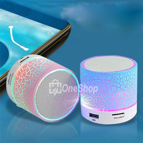 New mini crack Led luminous bluetooth speaker