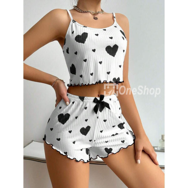 Cute sling sweet sleeveless Japanese print two-piece summer suit fresh thin ins outer wear casual - Image 4